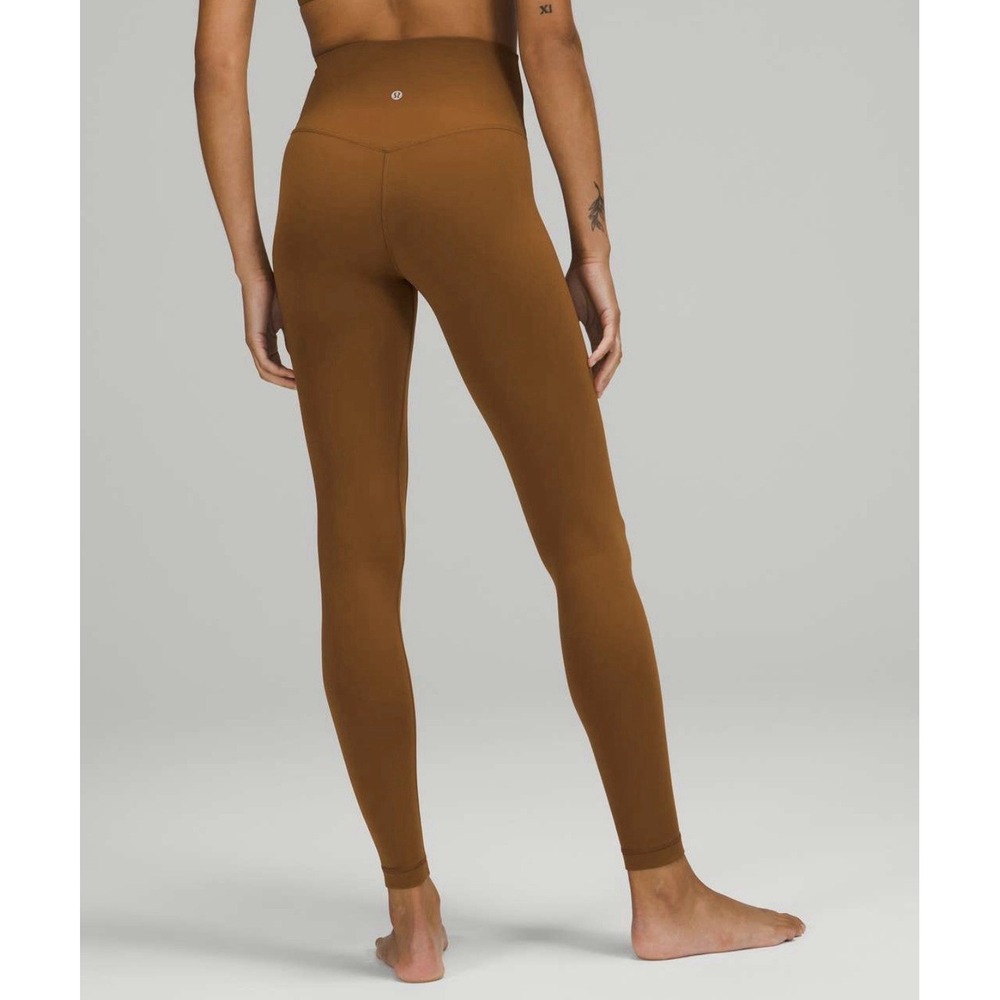 Lululemon Nulu Align Pants Women's 2 Copper Brown High Rise 25" Leggings Yoga